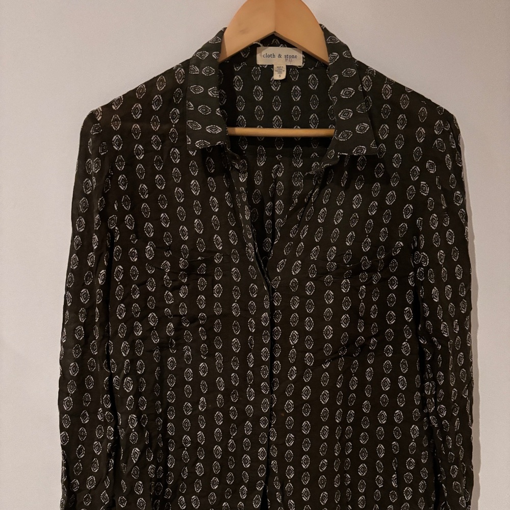 Cloth and Stone patterened button-up